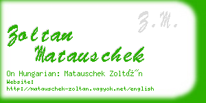 zoltan matauschek business card